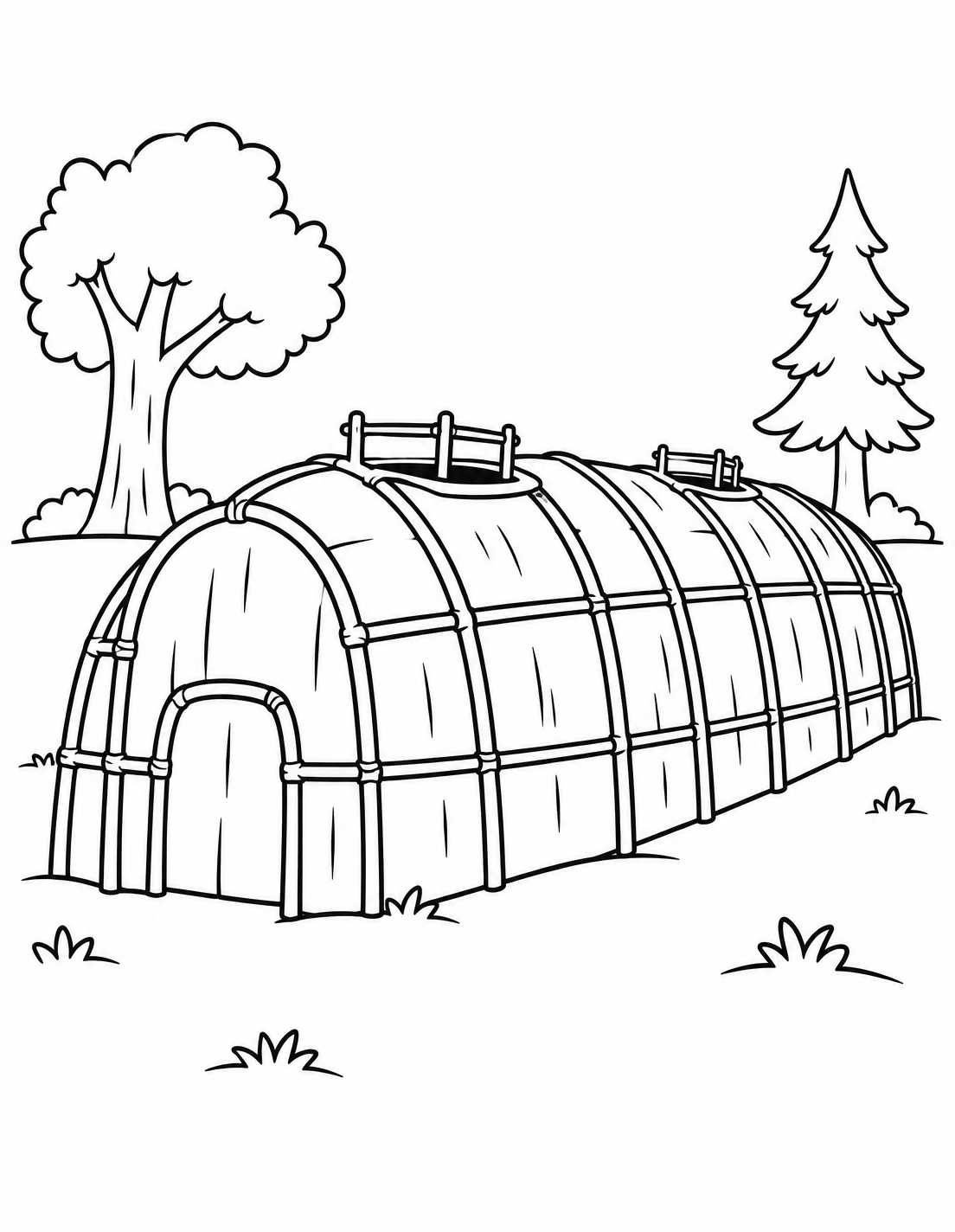 Une maison longue wendat