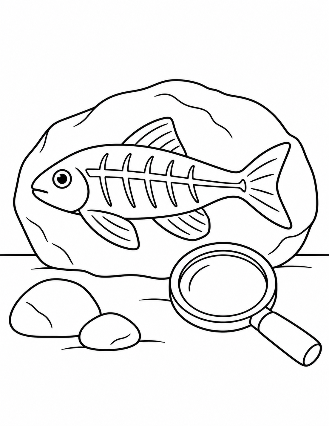 Un poisson devenu fossile