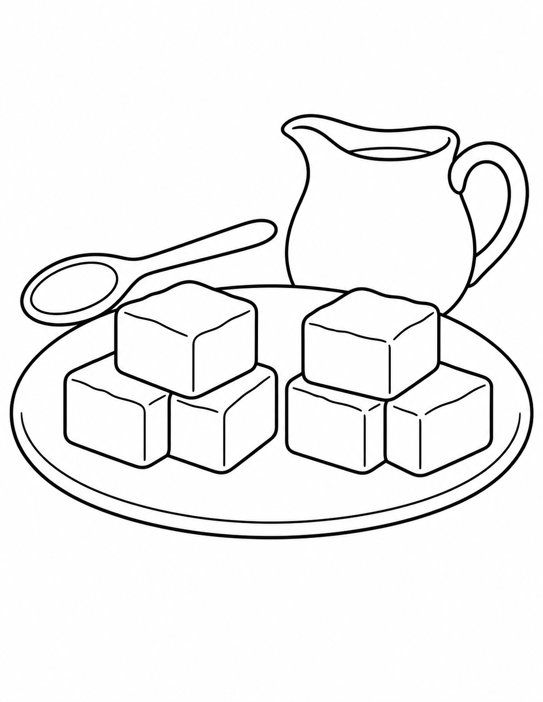 Des carrés de sucre à la crème
